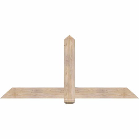 Ekena Millwork Eugene Smooth Timber Gable Bracket, Douglas Fir, 72"W x 33"H x 3 1/2"D x 5 1/2"F, 11/12 Pitch GBW072X33X0406EUG00SDF